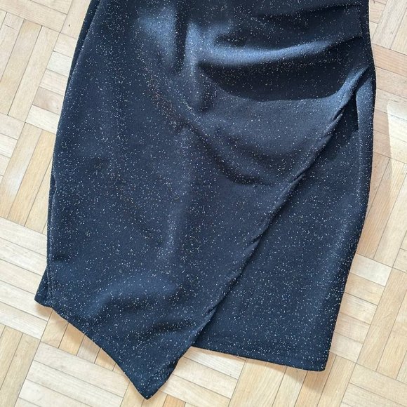 Poison Ivy Bodycon Shimmer Dress Black- Small - Picture 4 of 5